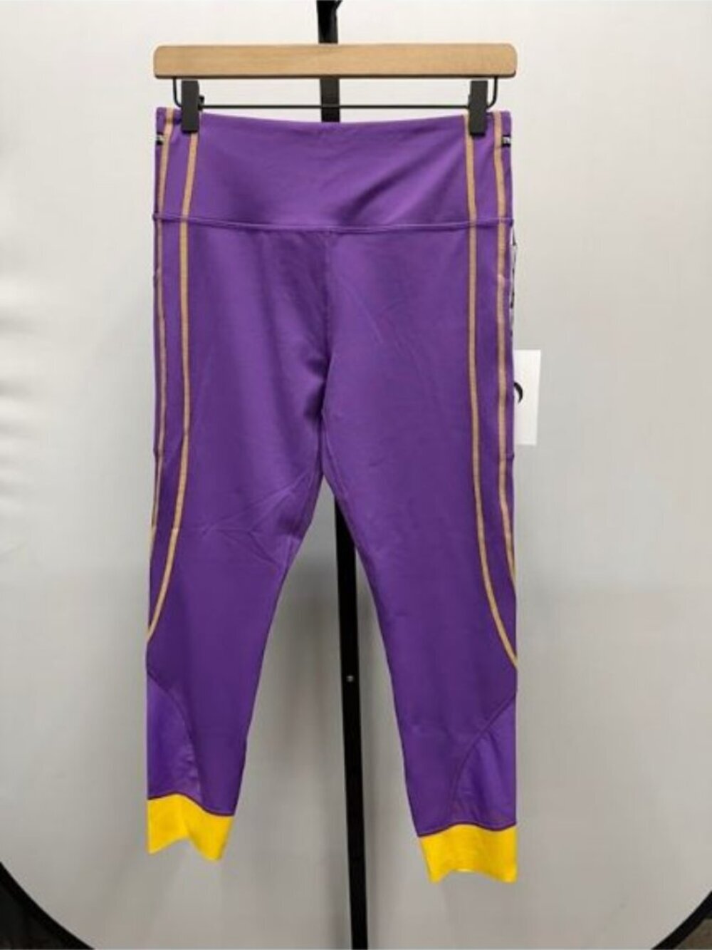 Zyia Active Deep Yellow on Purple Game Day Light N Tight Pocket 7/8 Leggings